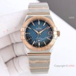 VSF Omega Constellation New 38mm Watches Blue Gradient Dial Half Rose Gold Swiss Grade 8800